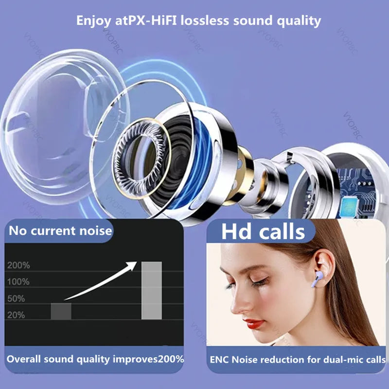 Original Pro6 TWS Touch Control Wireless Headphone Bluetooth 5.0 Earphones Sport Earbuds Music Headset For Iphone Xiaomi phones