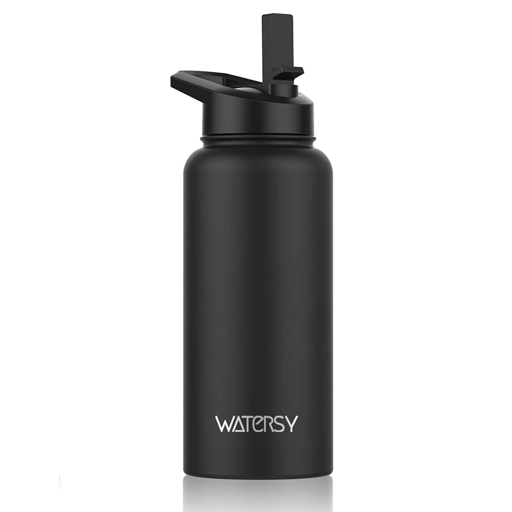 WATERSY 15oz/32oz Stainless Steel Thermal Mug with Handle, Large Capacity Insulated Tumbler Cup, Vacuum Flask Water Bottle