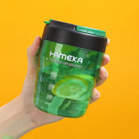 Cute Insulated Straw Cup - Leakproof 18/8 Stainless Steel Mug for Students, Beach, Office, Dishwasher Safe