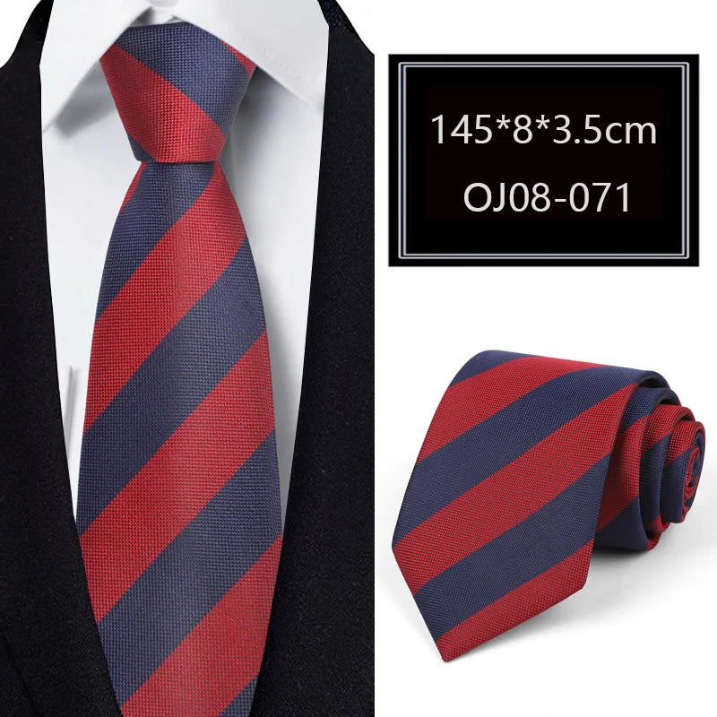 Luxury 56 Colors New Men's Tie Classic Floral Stripe Plaid 8cm Jacquard Neck Tie Necktie For Men Business Wedding Party