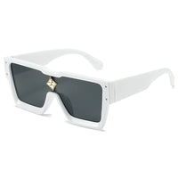 Luxury Diamond Square Fashion Sunglasses For Men And Women Glamour Designer Brand Sun Glasses Classic Unisex UV400 Shades