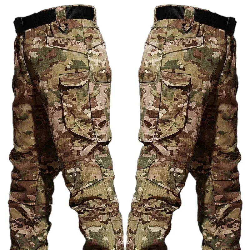 Outdoor Camo Suits Tactical Shirts Training Set Multi-pocket Work Wear Pants Men Clothing Hunting Clothes Wear-resisting