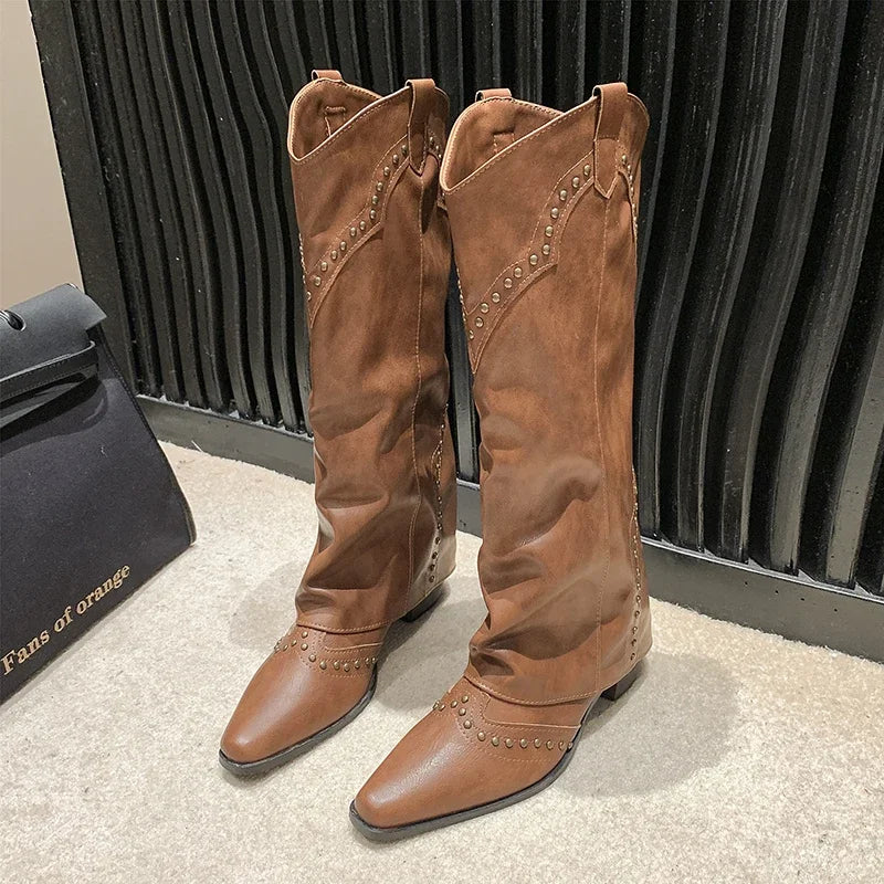 Winter Shoes Woman Thigh High Boots Fashion Back Zippers Long Knight Booties Ladies Thick Sole Girl Shoes