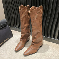Winter Shoes Woman Thigh High Boots Fashion Back Zippers Long Knight Booties Ladies Thick Sole Girl Shoes