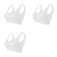 3PCS/lot Hollow out Breathable Sports Bra With Pad Plus Size Seamless Vest For Women Active Wirefree Brassiere Push Up Bra S-6XL