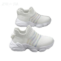 Children's Slip On Socks Shoes Mesh Casual Sports Shoes teenagers Lightweight and Comfortable Running Footwear 27-40