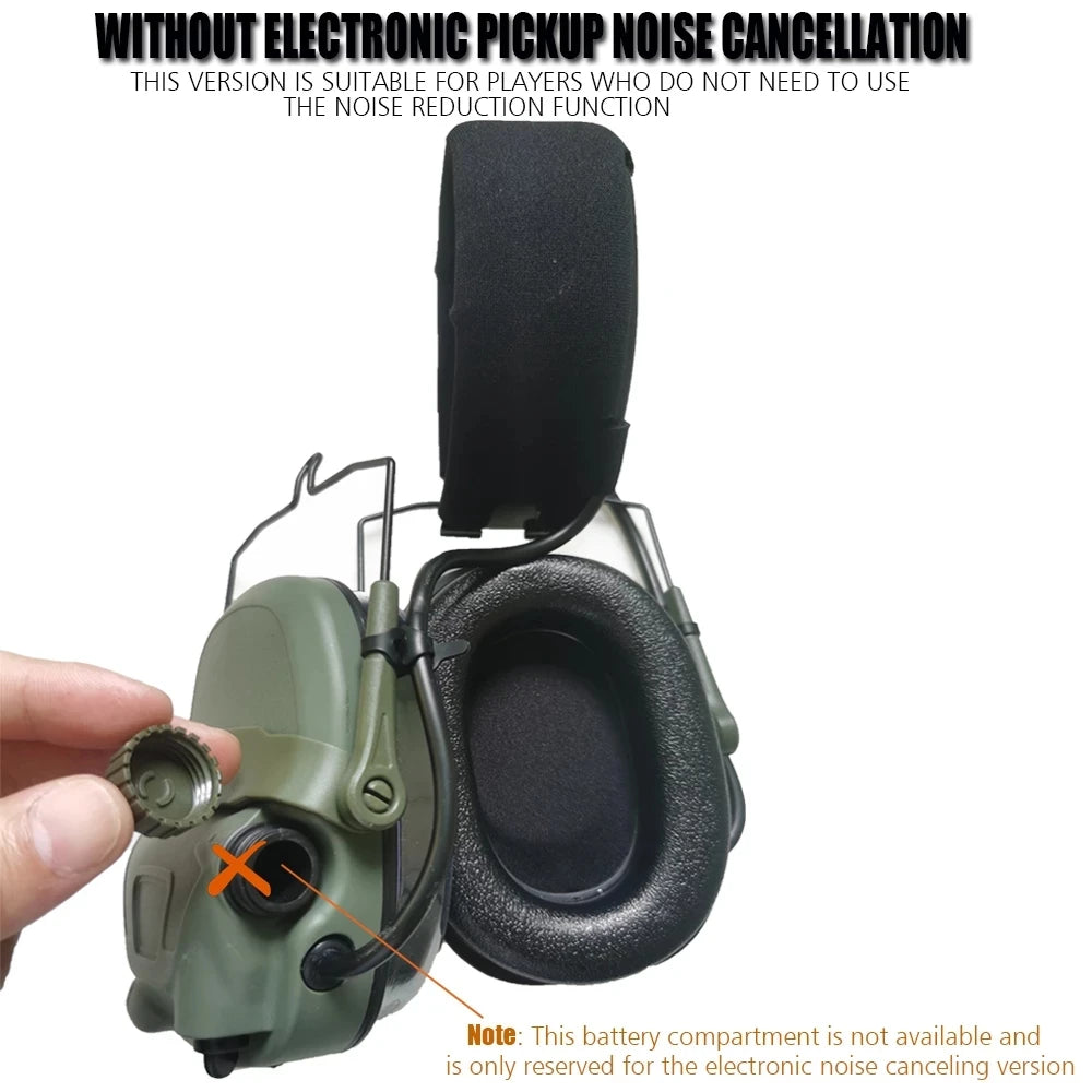GEN 6 Tactical Headset Non-picking Noise-Cancelling Headset with Robotic Arm Mic for Hunting Paintball CS Militar Helmet