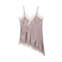 Sexy Lace Sling Tops Women's Hollow Out Sleeveless Backless Asymmetrical Hem Top 2026 Summer New Lady Fashion Short Tops