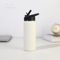 22oz Double Layered 304 Stainless Steel Vacuum Insulated Thermos Sports Water Cup Portable Outdoor Cycling Kettle