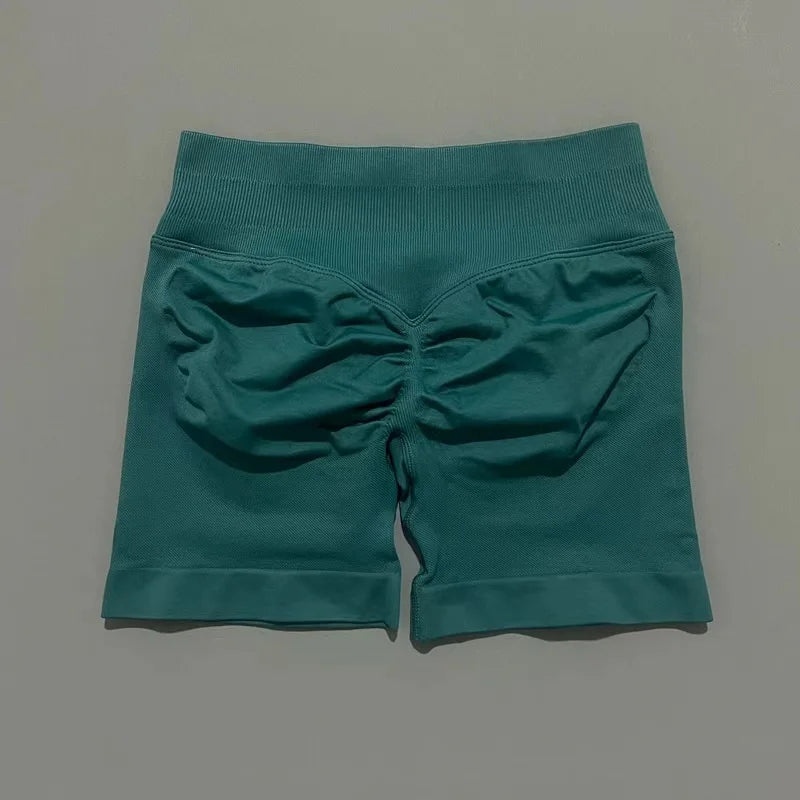 Gym Shorts Women Fitness Sports Biker Shorts High Waist And Waist Tightening Yoga Shorts Workout Scrunch Butt Seamless Leggings