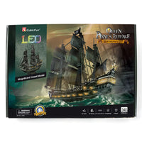 CubicFun 3D Puzzles Ship from PL/US/RU LED Flying Dutchman Pirate Ship Model Queen Anne Revenge Sailboat Titanic Ship Jigsaw