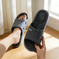Summer Non Slip Solid Color Slippers for Men PVC material  Massage Comfortable Durable Bathroom Shoes Cool Pool