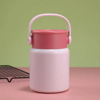 Easy To Clean Insulated Stainless Steel Thermos Cup Leak Proof 500ml Thermos Pot with Spoon Portable Vacuum Flask Travel
