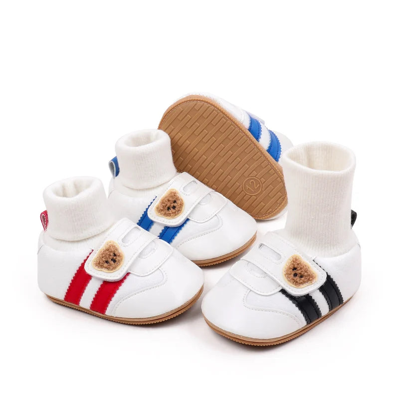 Baby Sock Shos Autumn and Winter Baby Girls Boys Ankle-covered Style 0-1 Year Old Anti Slip Fashion Design Newborn Infant Shoes