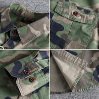 Male Single Breasted Shirts Turn Down Collar Long Sleeve Cardigan Men Shirt Loose Button Safari Style Slight Strech Print