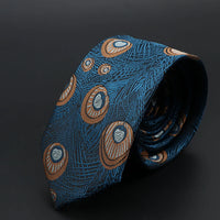 New Men Ties Solid Color Stripe Print Floral 6cm Jacquard Business Neckties Narrow Skinny Tie Wedding Prom Daily Wear Accessory