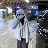 2025 New Korean Winter Women Down Cotton Jacket Coat Short Basic Cotton Padded Outerwear Hooded Female Winter Parkas