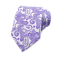 Luxury 8CM Mens Necktie Purple Color Stripes Floral Plaid Solid Dot Ties For Man Groom Neck Tie For Business Wedding Party