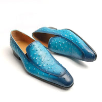 Fashion Blue Loafer Shoes for Men New Design Slip-on Mens Dress Shoe Premium Leather Daily Wearing Casual Comfortable Party Shoe