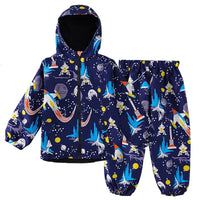 Children's Clothing Sets Cartoon Raincoat Suit Girls Boys Sets Waterproof Top and Pants 2pcs For Kids Hooded Jacket And Trousers