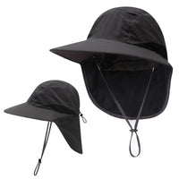 Outdoor Sun Hat for Women Youth Girls 50+ UPF Protection Safari Cap Wide Brim Fishing Hat with Neck Flap BeacH
