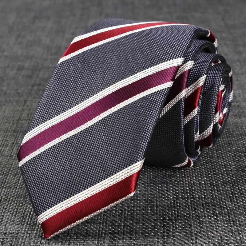 New Skinny 6CM Mens Necktie Slim Narrow Ties For Man Plaids Striped Paisley Jacquard Cravat Business Party Corbatas Neck Tie