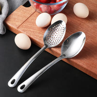 Stainless Steel Serving Shovel Soup Spoon Colander Meat Fork BBQ Tool Home Cookware Set Novel Kitchen Cooking Accessories