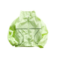 Summer Fashion Lightweight Outfits Kids Sun Suit Tops with Reflective Strips Full Zip Girls Coats Boys Jackets For 1-10 Years