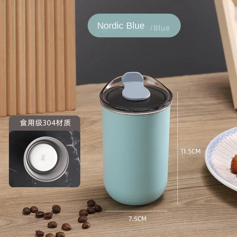 300ml outer plastic inner steel milk cup double-layer heat-insulating coffee cup insulated water cup stainless steel