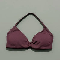 HISTELLO Sports Bra Seamless Halter Thin Strap High Support Scrunch Women Removable Pads Gym Fitness Workout Yoga Clothes