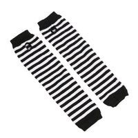 Winter Warm Long Sleeves Gloves for Man Women Fingerless Stripe Hip-Hop Knitted Elbow Mittens Elastic Outdoor Warmer Arm