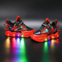Luminous Sports Shoes With Lights Children's Casual Shoes Retro Flashing Walking Shoe Baby Girls Boys Toddler Shoes Kid Sneakers