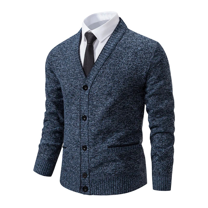 Men's Knitted Cardigan Casual V-Neck Autumn and Winter New Sweater Coat 8831 Brown / M Men's Knitted Cardigan Casual V-Neck Autumn and Winter New Sweater Coat 8831 Brown / M