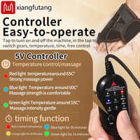 Carbon Fiber Portable Red Light Electric Heating Foot Protector - Vibration Massage Relieves Foot Numbness, Stiffness and Pain