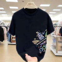 2026 Fashionable Bestseller - Loose-Fitting Round-Neck Summer Cotton T-Shirt for Men and Women, Stylish and Breathable Top