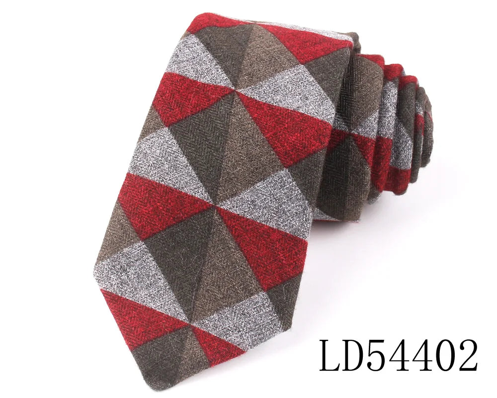 New Cotton Ties Casual Skinny Necktie For Party Boys Girls Plaid Neck Tie Wedding Necktie For Groom Neck Wear For Men Gravata