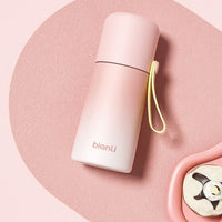 Portable Gradient Design Thermos Cup Leak-Proof Stainless Steel Insulated Cup High Appearance Double Lid Cup Outdoor