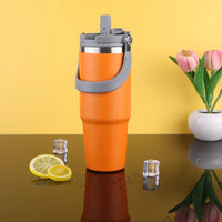 30oz Vacuum Insulated Cup with Handle Double-Layer Insulated Cup Stainless Steel Sports Water Bottle for Cold Hot Beverages