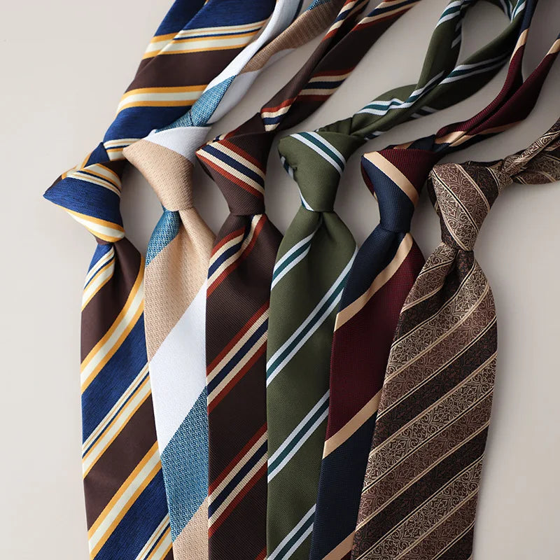 8CM Formal Striped Neckties For Men Suit Professional Gentleman Polyester Paisley Neck Tie Male Groomsman Wedding Party Cravat