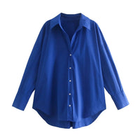 Women Shirt Multicolour Button Up Shirt Women Summer Long Sleeve Top Female Streetwear Oversize Shirts And Blouses