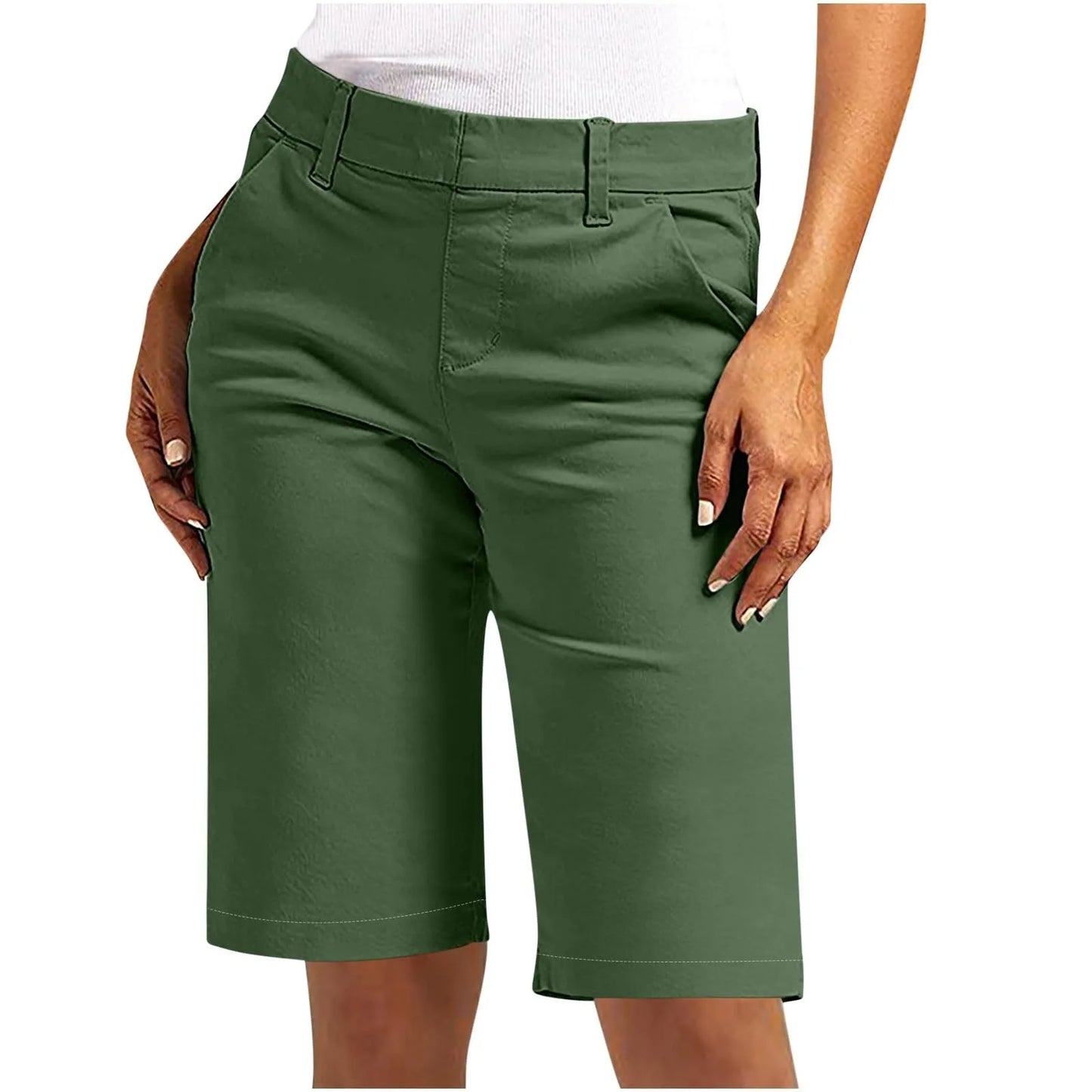 Shorts For Women Trendy 2025 Casual Summer High Waisted Chino Shorts Straight Leg shorts Jogging Hiking Vacation Cargo shorts