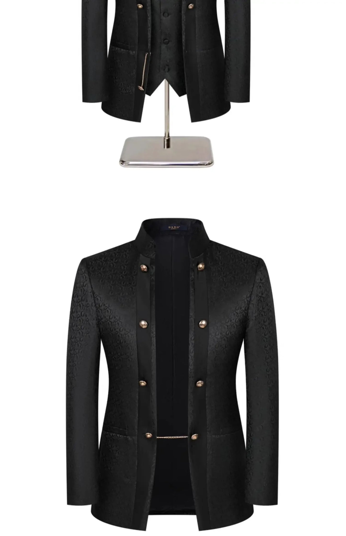 2025 New Wedding Host Performance Men's Suit Dress Three-piece Botanical Floral Pattern  Blazer  for Men with Pants and Vest