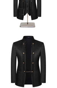 2025 New Wedding Host Performance Men's Suit Dress Three-piece Botanical Floral Pattern  Blazer  for Men with Pants and Vest