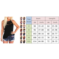 Women's Tanks Sexy 4th Of July Sleeveless Racer Back Neck Sling Daily Vest Summer Clothes Blouse Tops For Women Pulovers Tee Top
