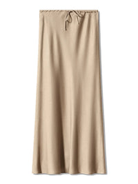 Long Satin Skirts Women Dark Green Luxury Spring Summer Maxi Straight Black Skirt Long Shining Satin Skirt Maxi Brown Ladies