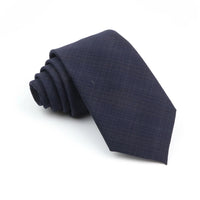 Mens Ties 7cm Classic Wool Handmade Skinny Grey Plaid Neckties Striped Narrow Collar Slim Cashmere Casual Tie Accessories Gift