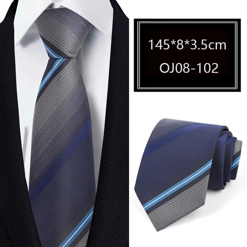 Luxury 56 Colors New Men's Tie Classic Floral Stripe Plaid 8cm Jacquard Neck Tie Necktie For Men Business Wedding Party