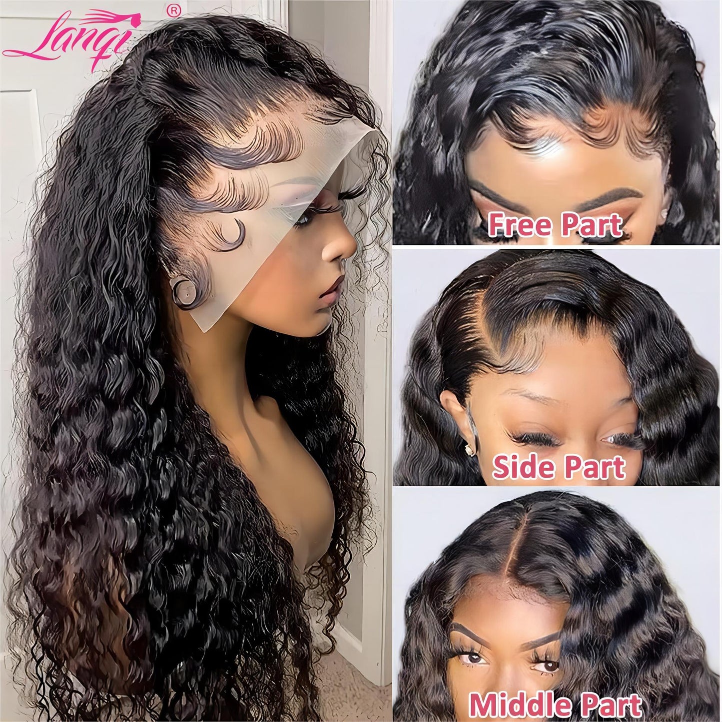 Lace Front Human Hair Wig Deep Wave Frontal Wig Transparent 13x4 Full Lace Frontal Human Hair Wig For Women Human Hair Wigs