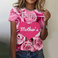 Mother's Day gift Top Women's T-shirt For Women The Best Mom 3D Printed T-Shirt Summer Casual Short Sleeve Women's Clothing