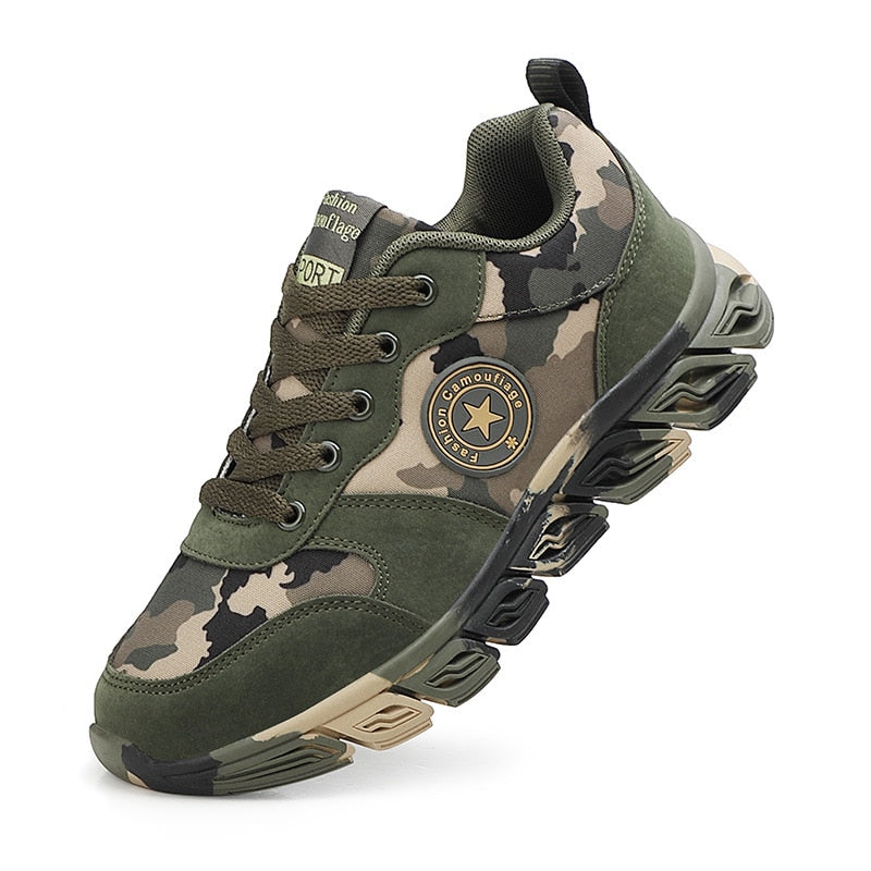Fashion Sneakers for Men Outdoor Army Green Casual Shoes Men Camouflage Comfortable Mans Walking Footwear Lovers Size 36-44